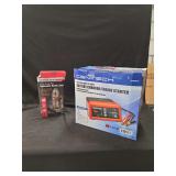 Pittsburgh 4 Ton Heavy Duty Hydraulic Bottle Jack and Cen-Tech 10/2/50 Amp 12 Volt Battery Charger/Engine Starter Lot