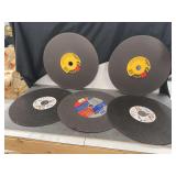 Assorted Cut-Off Wheels Including Dewalt, Stihl, and Norton