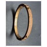 Michael Kors Gold-Tone Hinged Bangle Bracelet with Pavé Crystals