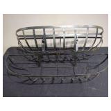 Set of Two Black Metal Wall Planter Baskets