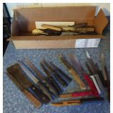 Assorted Kitchen Knives and Utensils