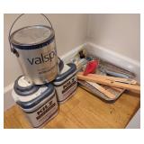 Valspar and Kilz Interior Paint Lot with Painting Supplies and Tray
