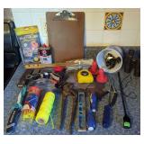 Assorted Hand Tools, Hardware, and Outdoor Equipment Lot