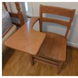 Wooden School Desk Chair