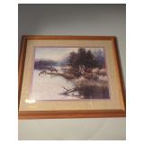 Framed Wildlife Print of Deer by Julie Crocker