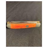 Rough Rider Always Ready Folding Pocket Knife with Orange Bone Handle