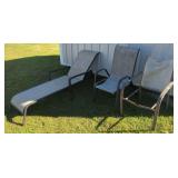 3 Metal Frame Patio Chairs