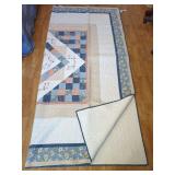 Peking Handicraft Quilt with Patchwork and Floral Design