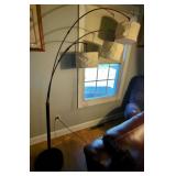 Contemporary Three-Light Arched Floor Lamp
