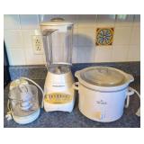 Hamilton Beach 10-Speed Blender, Rival Slow Cooker, and Mini Food Processor Bundle