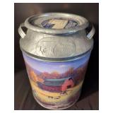 Houston Harvest Dairy Decorative Metal Milk Can