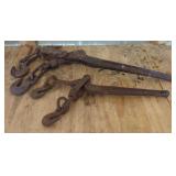 Pair of Heavy Duty Cast Iron Chain Load Binders