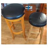 2 Wooden Bar Stools