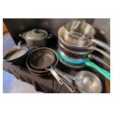Assorted Cookware Collection including T-Fal and Cuisinart