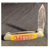 Buck 389 Pocket Knife with Orange Jigged Bone Handle