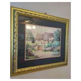 Framed Cottage Watercolor Print