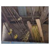 Assorted Concrete Rebar Stakes with Clips and Yellow Strapping Cord