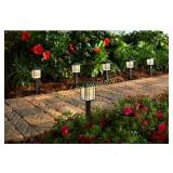 6 PACK Solar Led Pathway Lights 6 Lumens Outdoor