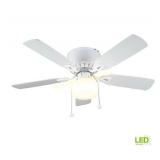 Kennesaw 42 in. LED Indoor White Ceiling Fan with