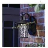 Black Outdoor LED Dusk to Dawn Wall Lantern