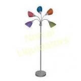 Hampton Bay 67 in. Silver 5-Arm Floor Lamp with