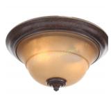Hampton Bay Essex 2-Light Aged Black Flush Mount