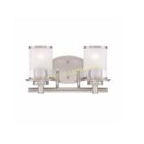 Hampton Bay 2-Light Brushed Nickel Vanity Light