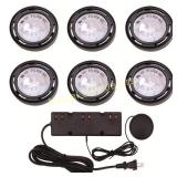 Commercial Electric 6-Light Under Cabinet Black