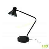 Hampton Bay 15.5 in. Black Indoor LED Desk Lamp