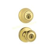 Kwikset Tylo Polished Brass Entry Door Knob and
