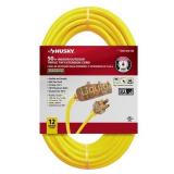 Husky50 ft. 12/3 Lighted Triple Tap Extension