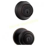KwiksetCove Venetian Bronze Exterior Entry Knob