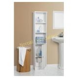 LINEN TOWER STORAGE BATHROOM CABINET ORGANIZER