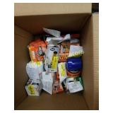 Box of assorted oil filters miscellaneous sizes