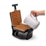 BELLA 4 Slice Rotating Black Belgian Waffle Maker