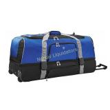 PROTEGE 36" DROP-BOTTOM ROLLING DUFFEL - BLUE W/