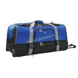 PROTEGE 36" DROP-BOTTOM ROLLING DUFFEL - BLUE W/