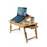 Aleratec Natural Bamboo Adjustable Laptop Stand