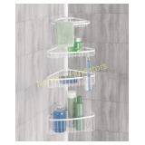 mDesign Bathroom Shower Storage Constant Tension