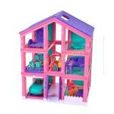 **Kid connection 24-piece 3-story dollhouse play