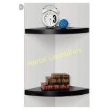 Mainstays Corner Shelf Set Of 2 Pieces Black
