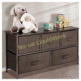 Dresser Storage Sturdy Steel Frame, Wood Top,