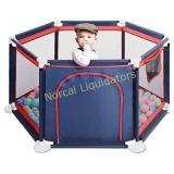 BALLS SOLD SEPARATELY GrowthPic Baby Playpen,
