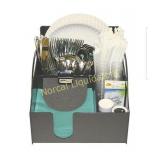 Paper Plate, Napkin, Forks, Spoon and Condiment