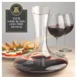 Beautiful, Crystal Wine Decanter Set, Hand Blown,
