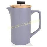 Handmade ceramic french press coffee maker by