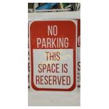 Lot of 5-  12"x18" NO PARKING signs