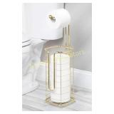 mDesign Free Standing Toilet Paper Holder Stand