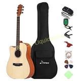 Donner Left Handed Acoustic Guitar Cutaway