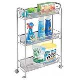 mDesign Portable Rolling Laundry Utility Cart